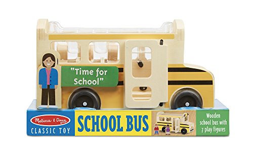 Melissa & Doug School Bus Wooden Play Set With 7 Play Figures
