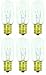 25 Watts T8 E12 Candelabra Base Dimmable Tubular Salt Lamp Bulb Incandescent 25T8 Appliance Light Microwave Oven 120V 2.44 inch 150Lm 2700K Warm White Clear - 6 Pack