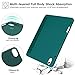 ZtotopCase for New iPad Pro 12.9 Inch 2021, Built-in Screen Protector, Dual Layer Shockproof Full Protective Cover with Pencil Holder Support iPad Pencil Charging- DarkGreen