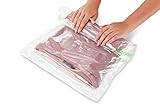8 Travel Storage Bags for Clothes - No Vacuum or Pump Needed Space Saver - Roll-up Compression Bags Travel | 4 Large 4 Medium - Plus Luggage Tags