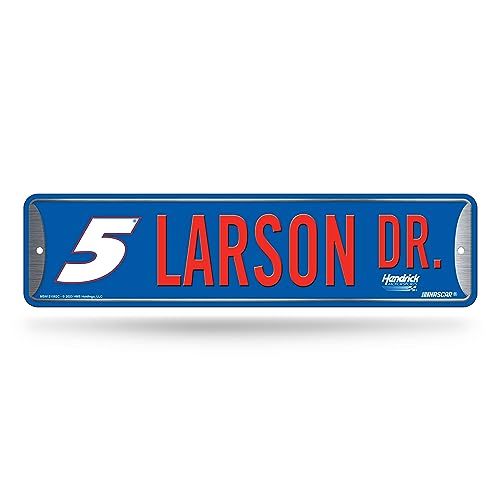 Rico Industries NASCAR Racing Kyle Larson Metall-Straßenschild, 10,2 x 38,1 cm, Heimdekoration – Schlafzimmer – Büro – Männerhöhle