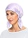 LITHER Women 100% Mulberry Silk Sleep Night Cap Head Cover Bonnet for Hair Beauty