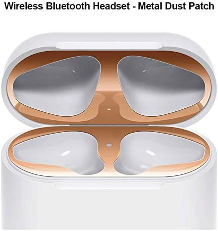 3 Sets Airpods Dust Guard Sticker,18k Gold Plating Dust Guard Cover for Apple Airpods[Protect Airpods from Iron/Metal Shavings] Installation Easily[Love It&Protect It] (1 pcs, Rose Gold)