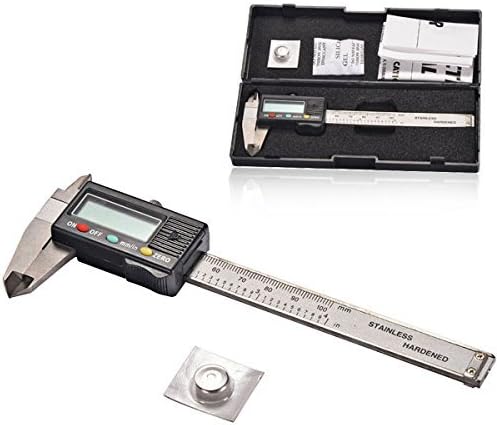 BUYEONLINE 4" 100Mm Digital Vernier Caliper 1.2" Lcd Digital Display Caliper - Black + Silver