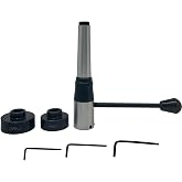 MachEl Lathe Tailstock Die Holder Attachment with MT2 Shank - Includes Multiple Die Sizes: 13/16", 1", 1-5/16", 1-1/2"