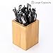 MaxGear Pen Holder for Desk Premium Bamboo Pencil Holder Pen Cup Makeup Brush Holder Desk Accessories & Workspace Organizers for Home, School & Office