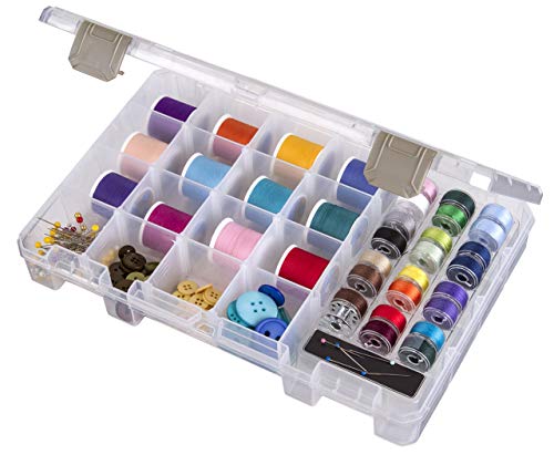 ArtBin 6911AB Sew-Lutions Bobbin/Supply Box Sewing Organizer, [1] Plastic Storage Case, Clear - Thumbnail 5