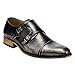 Beston EA28 Men's Double Monk Strap Slip On Dress Shoes