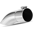 AUTOSAVER88 2.5 Inch Inlet Exhaust Tip, 2.5" Inlet 2.5" Outlet 9" Long Stainless Steel Turn Down Tailpipe Tip, Chrome-Plated Turndown Exhaust Tip for 2.5" Outside Diameter Tailpipe, Bolt-On, Universal