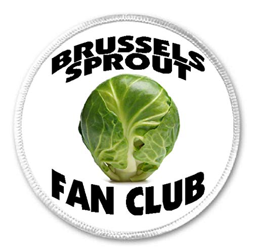Brussels Sprout Fan Club - 3" Sew/Iron On Patch Vegetable Green Healthy Veg