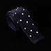 Dan Smith Dots Men'S Slim Knit Necktie Feel Silk Skinny Knit Neck Ties Blue Embroidery Sock Ties Choirs Ring-Bearers DAO3D01C Midnight Blue,Pink