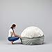 Big Joe Fuf Large Foam Filled Bean Bag Chair with Removable Cover, Fog Lenox, Durable Woven Polyester, 4 feet Big