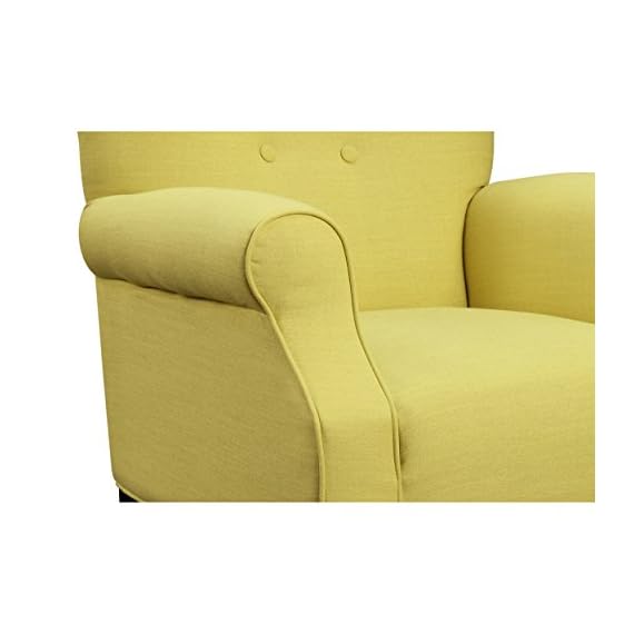 Emerald Home Lydia Sensu Citrine Accent Chair with Button Tufting And