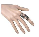 Vintage Style Fashion Bronze Engraved Leaf Winding Wrap Finger Ring