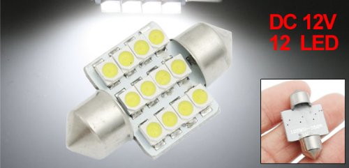 White 1.25-inch 12-SMD DE3175 DE3022 LED Bulbs for Car Dome Lights