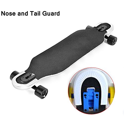 Skateboard Longboard Nose Guard and Tail Guard (White)