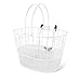 Colorbasket 02249 Powder Coated Mesh Bottom Lift-Off Steel Bike Basket, Foam Hooks, Velcro Strap, Removable, Scratch Resistant, White (Model: EV02249)