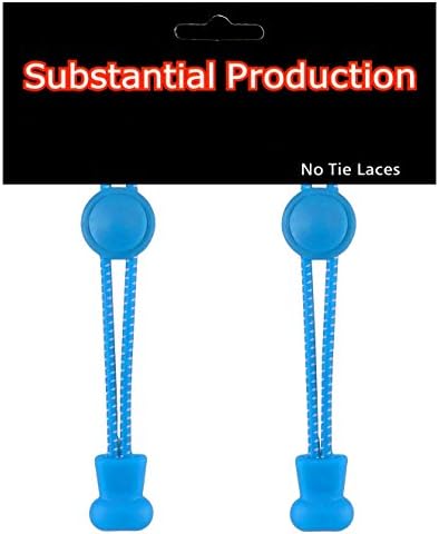 Reflective Elastic No Tie Stretchable Shoelaces (One Size, Light Blue)