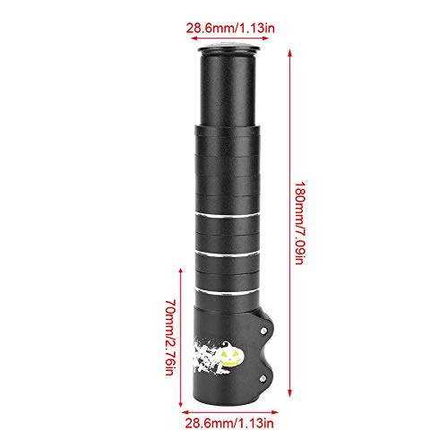 Fishlor Bike Handlebar Stem, Bike Fork Stem Extender Extension Bicycle Cycling Raiser Handlebar Riser Adapter(180mm)