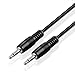 3.5mm 1/8 Male Mini Plug to Male Mini Plug monaural Mono Audio Cable 2 Pack