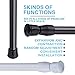 Rumibuying Tension Rod 6 Pack Spring Tension Curtain Rods Extendable Tension Rod for Bathroom Window Closet White (15.7