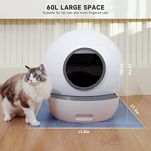 ELS PET SelfCleaning Cat Litter Box, No Scooping Automatic Cat Litter
