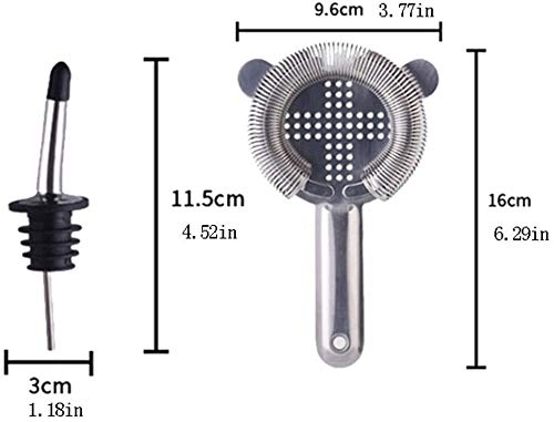 FAGavin Cocktailherstellung Set 10 Stück Boston Set für Barkeepers - Home Bar Set Zubehör, Edelstahl Barkeeper mit, Sieb… – Bild 5
