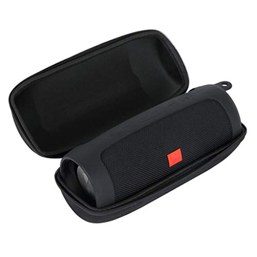 Huangou â¤ Travel Zipper Speaker Bag â¤ Travel Essential for JBLCharge 4 Bluetooth Speaker Carrying Bag+Silica Gel Case (Black, 320 X 12 X)
