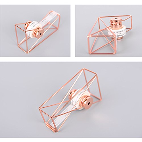 MEI YI TIAN Rose Gold Desktop Tape Dispenser Wire Metal Tape Holder for Office 1 Inch Core Brighten Up Your Desk and Office - Thumbnail 4