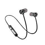 Bluetooth Headphones, Wireless Headphones, Smazing Wireless Bluetooth Headsets Stereo Sweatproof Magnetic Earbuds Secure Fit For Sports Gym Running Exercising With Built-In Mic Microphone With 4 Hrs Battery Playtime (X6 Black)
