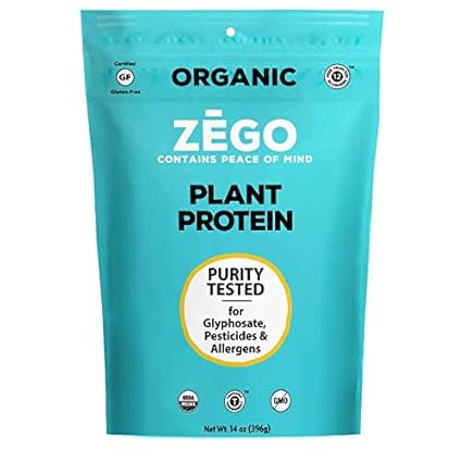 Zego Foods Plant Protein Powder Organic Vegan Gluten Free Soy Free Glyphosate Free 14oz Amazon Com Grocery Gourmet Food