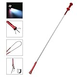 Claw Magnetic Pick-up Tool, GOCHANGE LED 4 Claws Flexible Spring Claw/Magnet Grab Grabber Fingers Prongs 24'' with Bright LED light for Trash/Litter Pick up, Garden Nabber, Disabled, Arm Extension