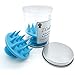 (2 Pack) Hair Shampoo Brush Head Scalp Massager Scrubber, Mold-free One-piece Solid Silicone, for Healthy Hair Growth Dry Scalp Dandruff, Adults Children Thick/thin Hair or Dogs Cats, WAKISAKI (Blue)