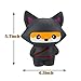 BeYumi Slow Rising Toy, Glasses Cat & Ninja Fox Squishy Toy, Cream Scented Simulation Cute Animals Toys Gift for Kids Lovely Stress Relief Toy