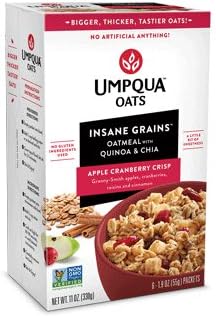 Umpqua Oats Insane Grains Apple Cranberry Crisp 3 Cartons (18 Pouches)