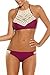 Vsecrety Boho Vintage Beach Lace Splice Strappy Halter Bikini Swimsuit