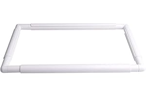 METUYNM Large Embroidery Hoop, Plastic Cross Stitch Frame Clip Rectangle White DIY Sewing Tools Hoops Craft Embroidery Snap Frame Hoop for Cross Stitching Quilting, Needlepoint, Silk-Painting 17 x 11 inch