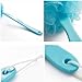Bestrice 18in Long Handle Bath Body Back Brush Shower Nylon Mesh Scrubber Loofah Sponge Large Head (Blue)
