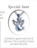 Special Aunt Crystal Angel Pendant Necklace in Gift Box with sentimental verse - a Friend to guide you and lots of fun too ...