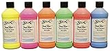 Sax True Flow Heavy Body Acrylic Paint Set, 1 Pint, Assorted Neon Colors, Set of 6