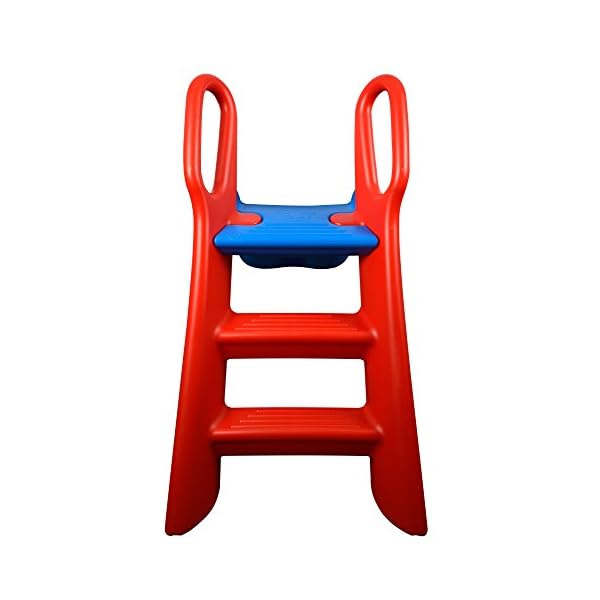 BIG - Baby Rutsche - 118cm lange Rutschbahn, TÜV geprüft, Nutzung für den Hausgebrauch, rot-blaue Rutsche für drinnen… – Bild 4