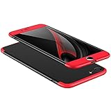 Samhe for iPhone 6 Plus Case, 3 in 1 Ultra-Thin Hard Cover 360 Degree Protection for Apple iPhone 6 Plus (Red + Black)