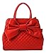 Scarleton Purses for Women, Bow Quilted Handbags Purse, Vintage Faux Leather Crossbody Bags for Women w/Chain Strap, H1048