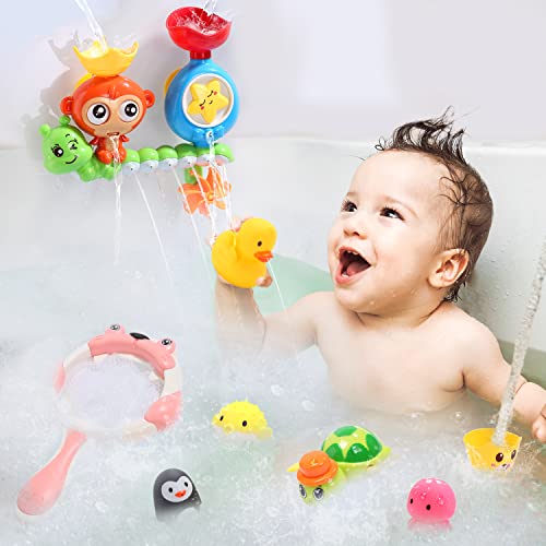 Bath Toy Bathtub Toy with Floating Squirting Toys for Boys and Girls