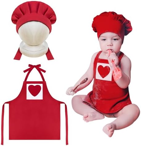 Disfraz De Cocinero Para Bebé – 2 Piezas: Gorro Y Delantal Blancos, Talla 6-24 Meses, Para Fotos Y Juegos De Rol