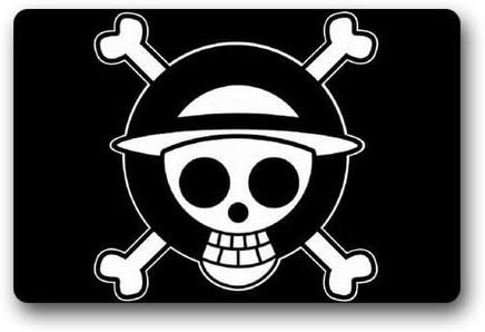 Cool Boys Original Custom Hot Anime One Piece Flag Logo Doormats 23.6"(L) x 15.7"(W)