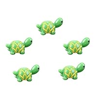 Wansan 5 Pcs Resin Turtle Bonsai Figurines Micro Landscape Crafts Signboard Miniatures Fairy Garden Moss Terrarium Décor 1×2cm