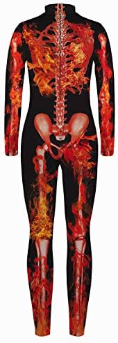 Little Hunter Kid's Halloween Costume Printed 3D Skeleton Bodysuit Stretch One Piece Jumpsuit
