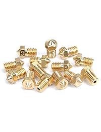 yotino 14pcs M6 impresora 3d 0,2 0,3 mm. grosor de trazo de, 0,5, 0,6, 0,8, 1,0 mm., extrusora boquilla de latón cabeza de impresora para MakerBot
