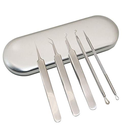 Potelin Premium Quality 5pcs Acne Blackhead Remover Picker Comedone Pimple Blemish Extractor Needle Awl - Thumbnail 7